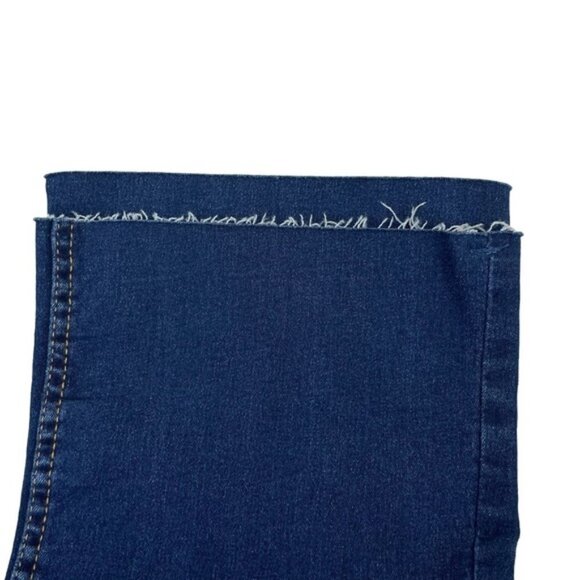 NWT ZARA Cropped Flare Jegging Sz 4 Raw Hem Blue - Picture 6 of 6